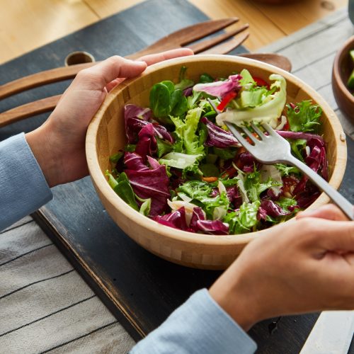 Whole Life Beauty offers advice on clean living, including eating changes such as the vegan salad shown here. Diets should be as individual as the people eating them!